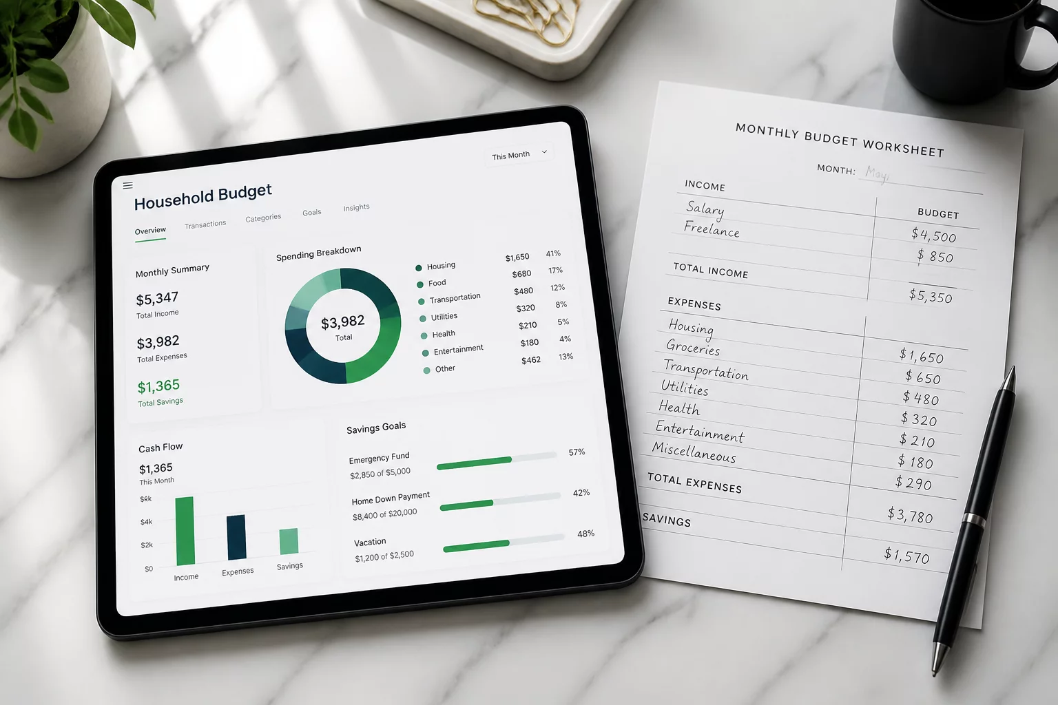 Household Financial Planning Dashboard